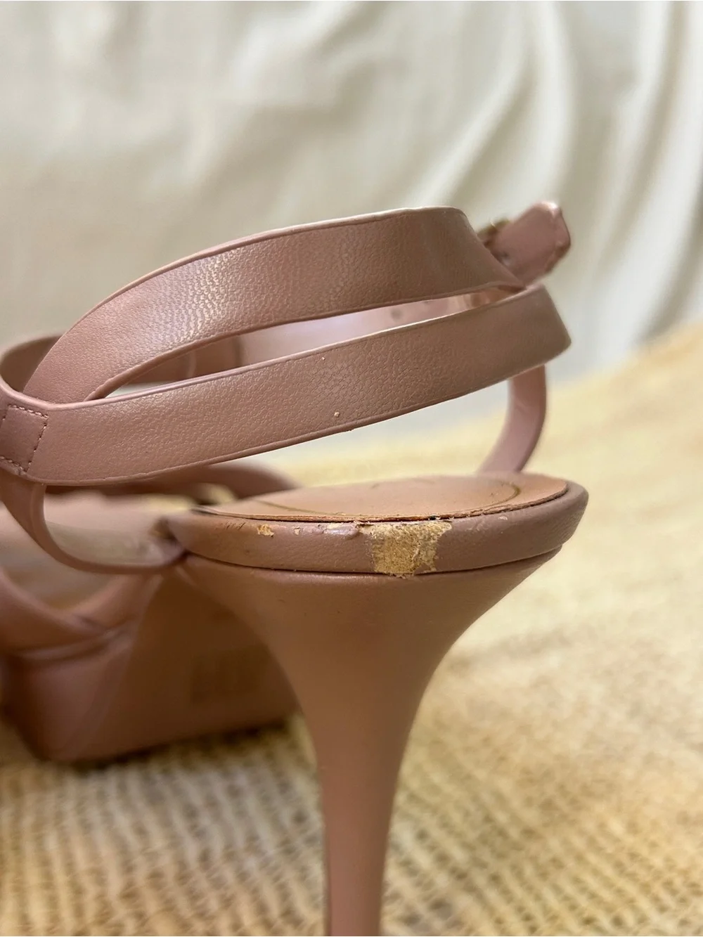 LYN Sabella Pink Nude Strappy Platform Heels